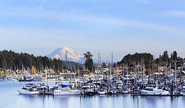 Gig Harbor Washington State Mt. Rainier