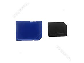 Blue and black memory cards