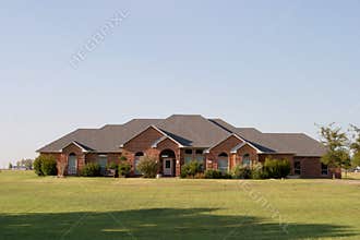 Modern Large Ranch Style Brick House