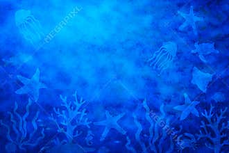 Abstract Water Sea Life Background
