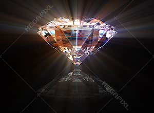 Diamond with reflection and shine