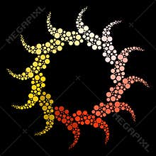 Abstract creative sun logo design element