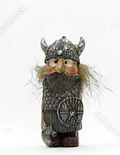 Happy Icelandic troll on white background