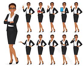Businesswoman character set