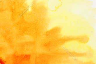 Orange watercolor brush strokes