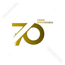 70 Years Anniversary Vector Template Design Illustration