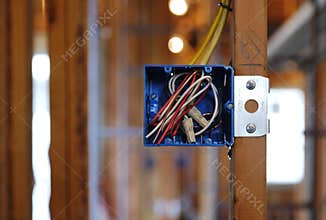 Open Electrical Box in a Home Under Construction
