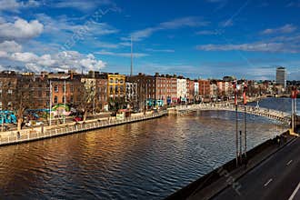 Liffey Bridge over the river Liffey in Dublin City Centre