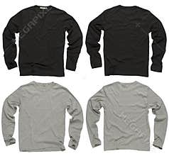 Blank black and gray long sleeve shirts