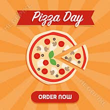 Pizza day advertisement design