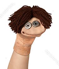 Funny puppet smiling