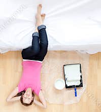 Radiant woman have a break