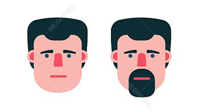 Male face says yes and no