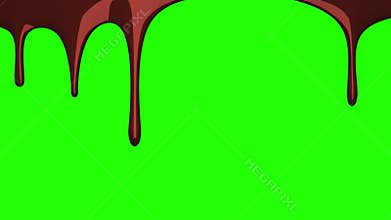 Brown liquid on green chroma key