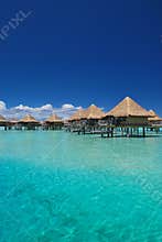 Huts on the water