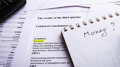Finance statement report pf balance sheet of company. Analyzing money balance
