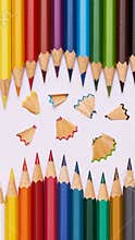 Colored pencils and strands - mobile wallpaper