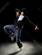 Hip Hop Dancer With Hood