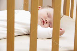 Newborn Baby In Cot