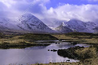 The rolling hills at Loch Tulla Scotland