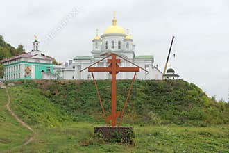 Nizhny Novgorod, Russia. - October 03.2017. Orthodox church Alekseevskaya church in the Annunciation monastery on Chernigivska str
