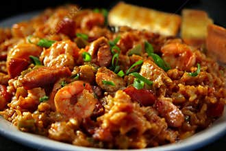 Shrimp and Chicken Gumbo with Scallions