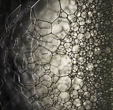 Micro details of soap bubbles