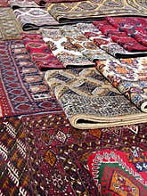 Oriental bazaar objects - bukhara rugs