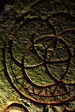 Mystical stone inscription