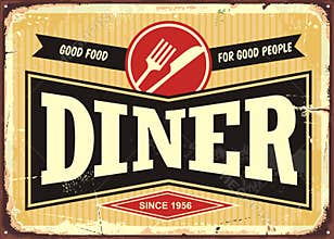 Diner retro sign