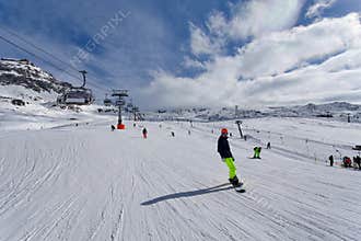 Mountain skiing - Italy, Valle d`Aosta, Cervinia