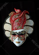 Handmade Venetian mask (red)
