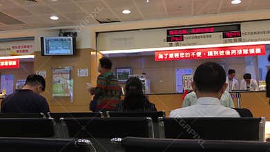 Motion of patient waiting for picking their medicine