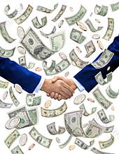 Money Handshake Deal Investors