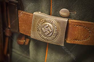 German nazi army buckle and strap from the second world war