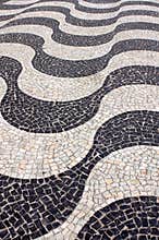 Unique pattern in Copacabana Beach