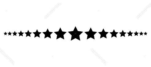 Star line divider vector design footer modern border