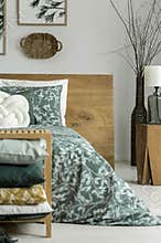 Bedding with floral motif