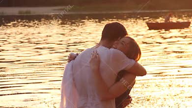 Couple in love on beach