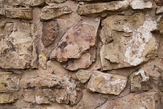 Medieval castle messy stone wall