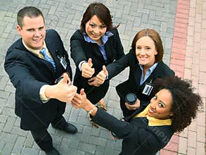 Diversity Group Showing Ok Sign