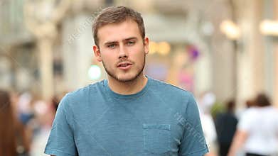 Man talking to camera