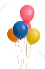 Five Happy Birthday Ballons