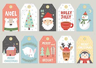 Christmas tags cute collection