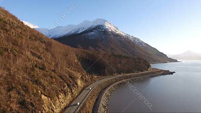 Turnagain Arm Cook Inlet Gulf of Alaska Highway 1 Chugach Mountains