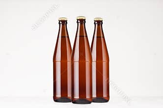 Group brown NRW beer bottles 500ml mock up.