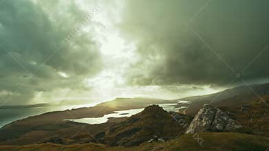 Old Man of Storr - time-lapse, Isle of Skye, Scotland