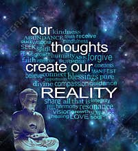 Our Thoughts Create Our Reality Word Cloud