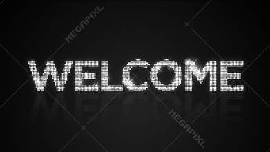 Glamorous WELCOME type background looping animation
