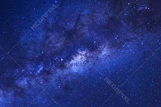 Close up of clearly milky way galaxy with stars and space dust i